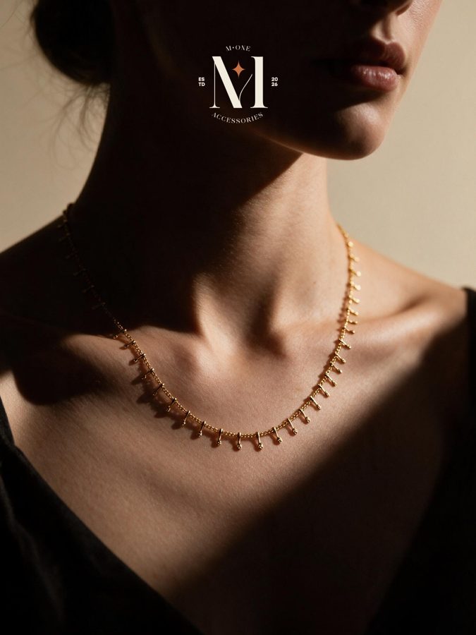 Drop-Bar Fringe Necklace
