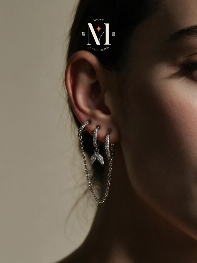 Silver Chain Ear Climber