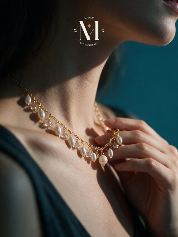 Pearl Drop Fringe Necklace