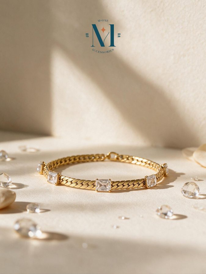 Square Crystal Bangle