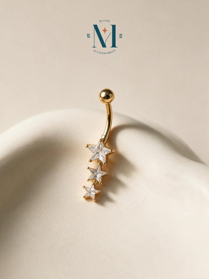 Crystal Star Drop Belly Bar