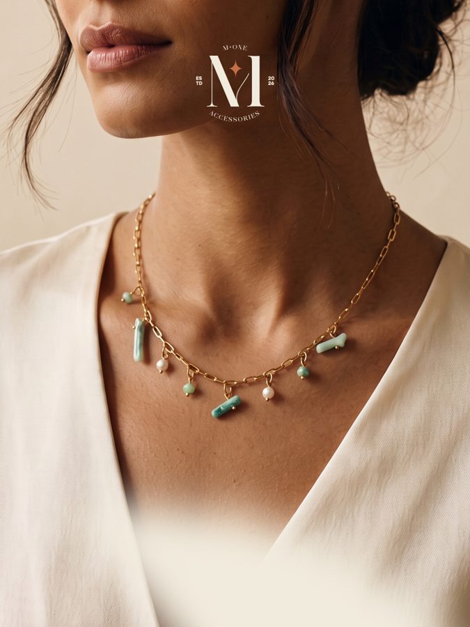 Pearl & Turquoise Fringe Necklace