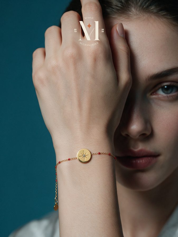 Red Cord Coin Bracelet