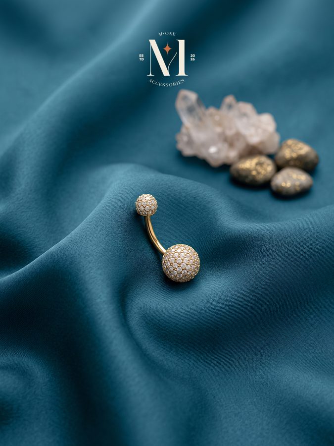 Pavé Ball Belly Bar