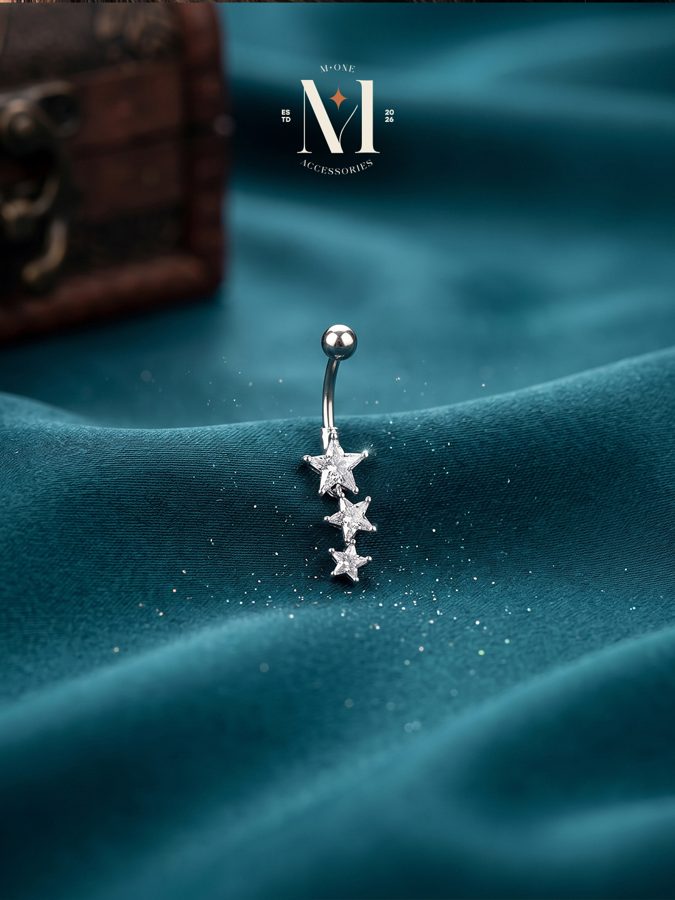 Crystal Star Trio Belly Bar