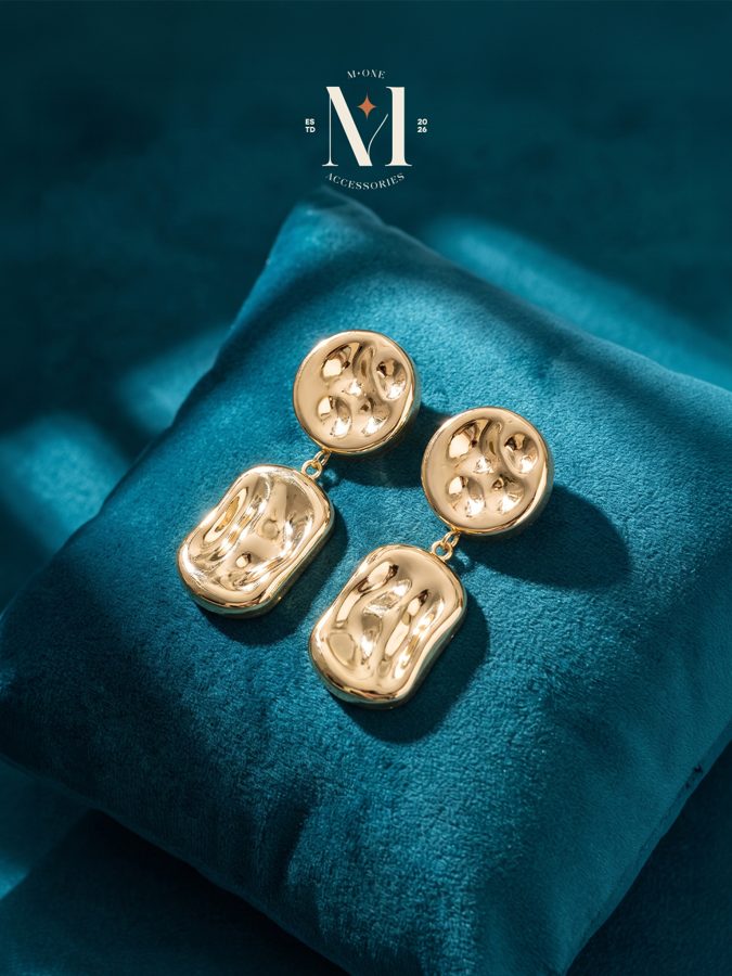 Hammered Double-Disc Earrings