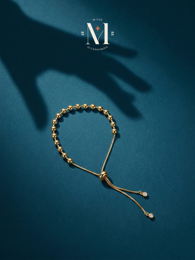Gold Bead Slider Bracelet