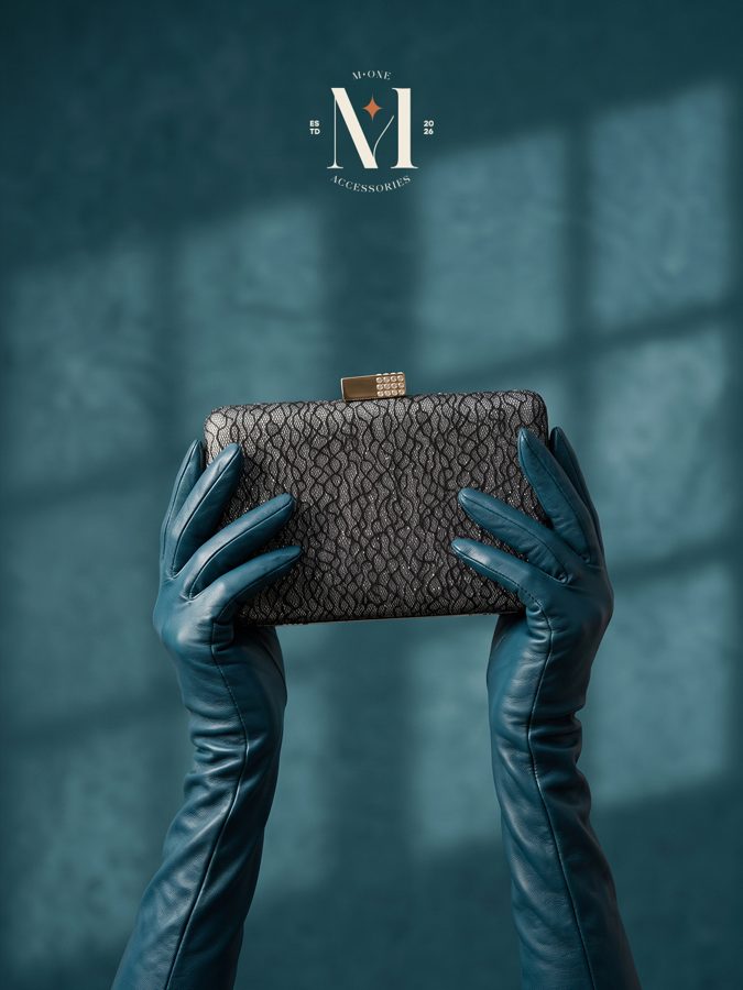 Lace Overlay Clutch