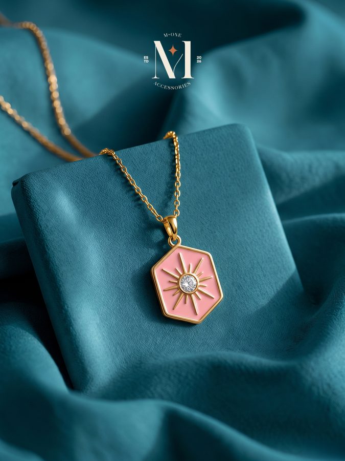 Sunburst Hexagon Pendant