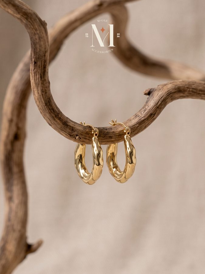 Hammered Hoop Earrings