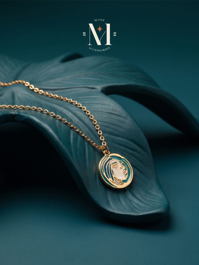 Enamel Cameo Medallion