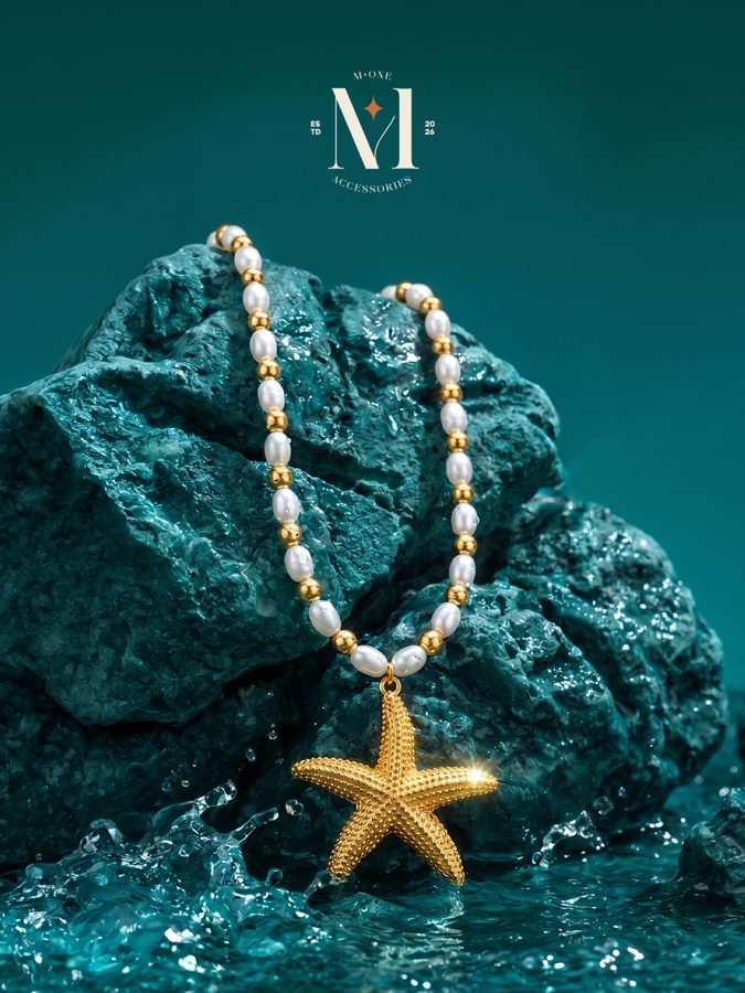 Starfish & Pearl Necklace