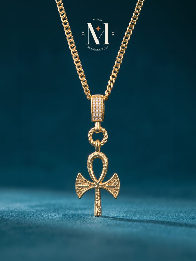 Pavé Ankh Pendant