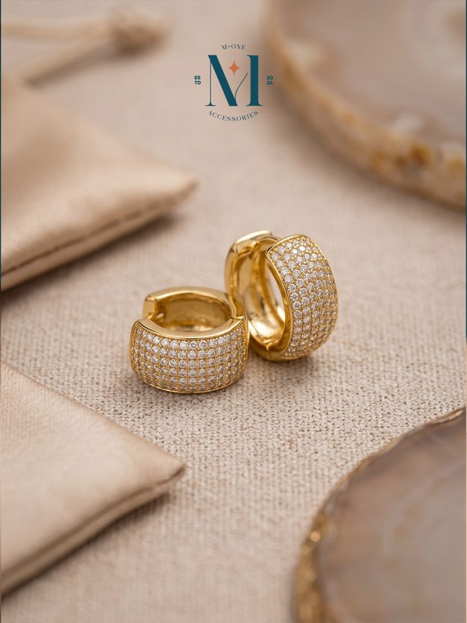 Pavé Dome Huggies