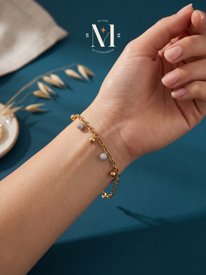 Pearl & Bead Charm Bracelet